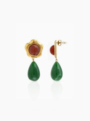 Perrine Floral Drop 18K Gold Plated Earrings