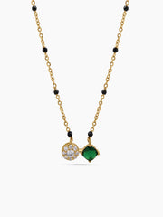 Priti Emerald 18K Gold Plated Mangalsutra