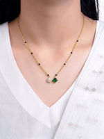 Priti Emerald 18K Gold Plated Mangalsutra