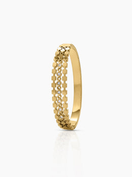 Qanira Diamond 18K Gold Plated Small Wrist Band Bracelet