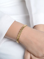 Reina Twist 18K Gold Plated Cuff Bracelet