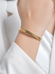 Reina Twist 18K Gold Plated Cuff Bracelet
