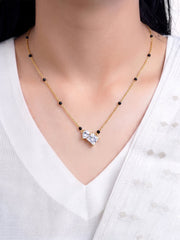 Renuka Pear Diamond 18K Gold Plated Mangalsutra
