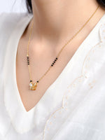 Ridhima Butterfly Diamond 18K Gold Plated Mangalsutra
