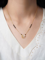 Ridhima Butterfly Diamond 18K Gold Plated Mangalsutra