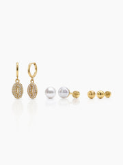 Rielle 18K Gold Plated Women's Earring Set