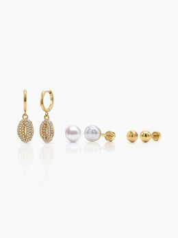 Rielle 18K Gold Plated Women's Earring Set