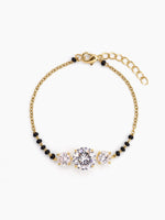 Rihana Trio Solitaire 18K Gold Plated Mangalsutra Bracelet