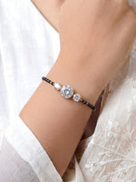 Rihana Trio Solitaire 18K Gold Plated Mangalsutra Bracelet
