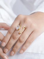 Rilona Solitaire 18K Gold Plated Women's Ring