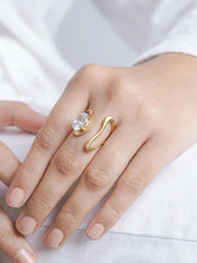Rilona Solitaire 18K Gold Plated Women's Ring