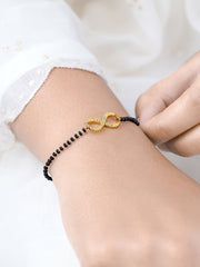 Riyana Infinity 18K Gold Plated Mangalsutra Bracelet