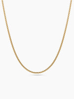 Round Box 2MM 18K Gold Plated Women's Chain