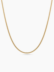 Round Box 2MM 18K Gold Plated Women's Chain