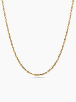 Round Box 2MM 18K Gold Plated Women's Chain