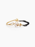Ruha Diamond Floral 18K Gold Plated Mangalsutra Bracelet