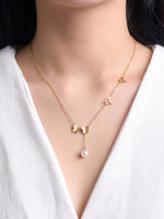 Rumiya Butterfly Pearl 18K Gold Plated Necklace