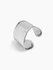 Lunava Bold Curve Silver Cuff Bracelet