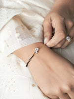 Saanvi Solitaire 14K Gold Plated Mangalsutra Bracelet