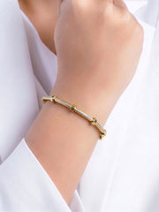 Sabine Diamond 18K Gold Plated Women's Band Bracelet