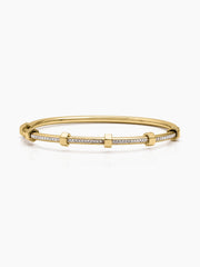 Sabine Diamond 18K Gold Plated Women's Band Bracelet