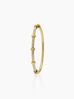 Sabine Diamond 18K Gold Plated Women's Band Bracelet