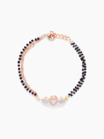 Sakhi Rosegold Plated Mangalsutra Bracelet
