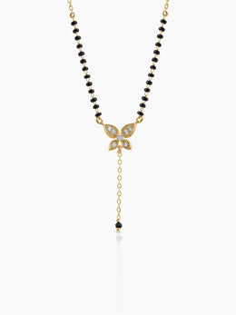 Samaira Butterfly Drop 18K Gold Plated Mangalsutra