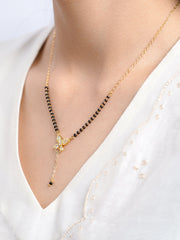 Samaira Butterfly Drop 18K Gold Plated Mangalsutra