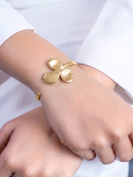 Sancia Floral 18K Gold Plated Cuff Bracelet