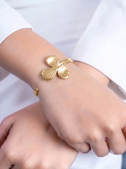 Sancia Floral 18K Gold Plated Cuff Bracelet