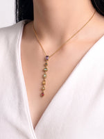 Sarelia Multi Diamond 18K Gold Plated Necklace