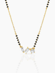 Sarika Trio Cluster Diamond 18K Gold Plated Mangalsutra