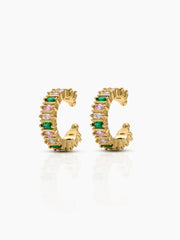 Selma Marquise Emerald 18K Gold Plated Ear Cuffs