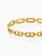 Seraphina Diamond 18K Gold Plated Link Bracelet
