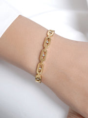 Seraphina Diamond 18K Gold Plated Link Bracelet