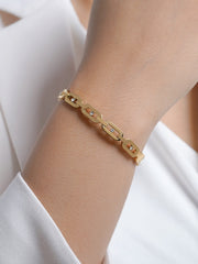 Seraphina Diamond 18K Gold Plated Link Bracelet