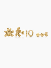 Seravia 18K Gold Plated Women's Earring Set