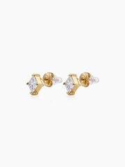 Solveta Solitaire 18K Gold Plated Women's Earrings