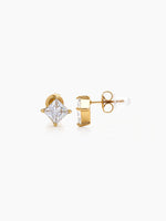 Solveta Solitaire 18K Gold Plated Women's Earrings