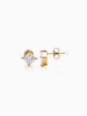 Solveta Solitaire 18K Gold Plated Women's Earrings