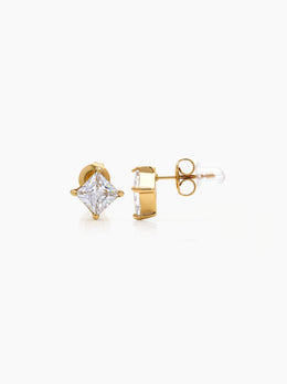 Solveta Solitaire 18K Gold Plated Women's Earrings