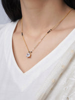 Square Solitaire 18K Gold Plated Mangalsutra