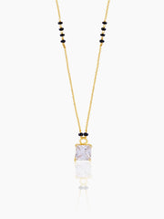 Square Solitaire 18K Gold Plated Mangalsutra