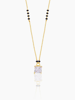 Square Solitaire 18K Gold Plated Mangalsutra