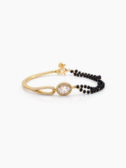 Suvira Solitaire Diamond 18K Gold Plated Mangalsutra Bracelet
