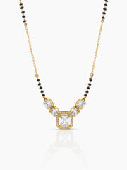 Tanisha Diamond Halo 18K Gold Plated Mangalsutra