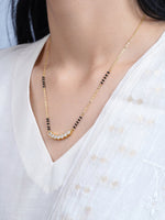 Tanisi Diamond Bar 14K Gold Plated Mangalsutra