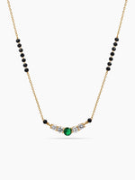 Tarika Emerald 18K Gold Plated Mangalsutra