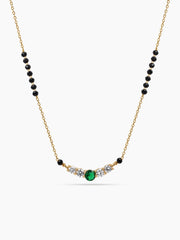 Tarika Emerald 18K Gold Plated Mangalsutra